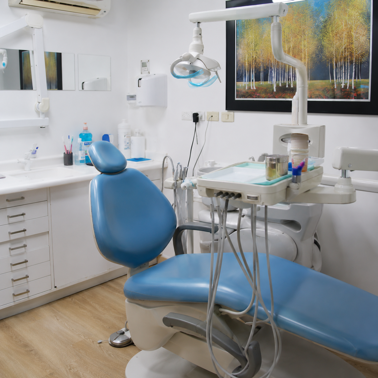 Gabinete dental de Denta Sana con sillón y equipamiento